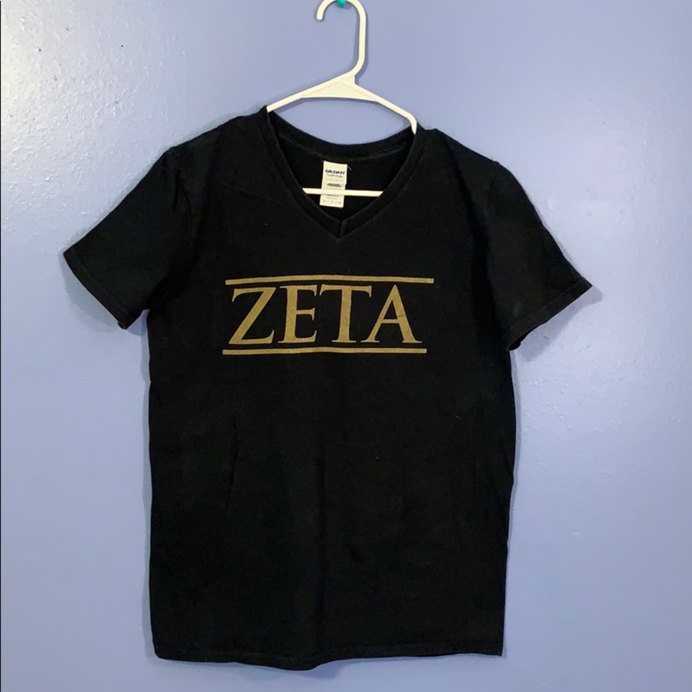 Black and gold Zeta t shirt